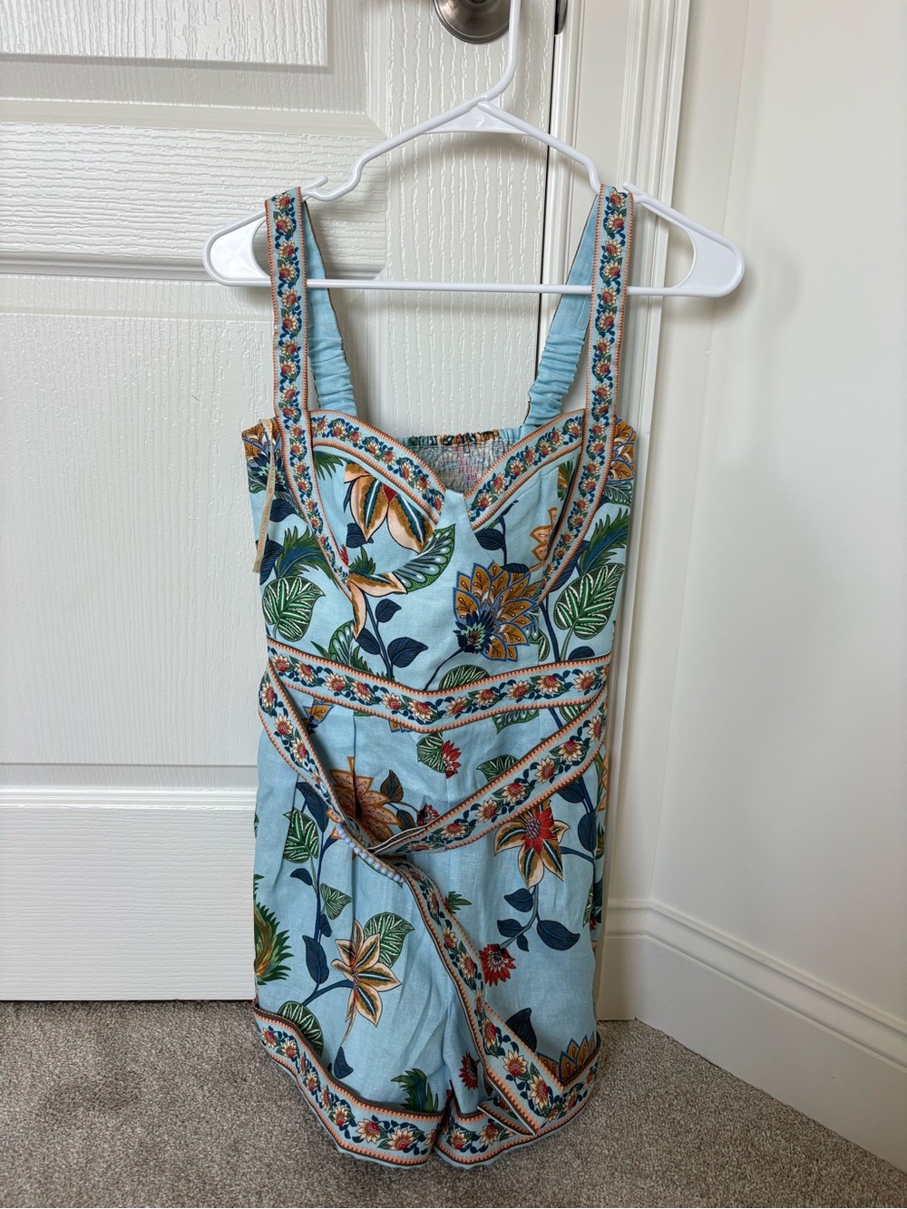 Farm Rio Light Blue Floral Delhi Romper - Picture 3 of 4